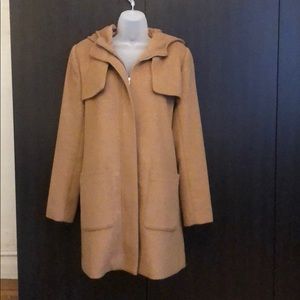 Forever21 Wool Camel Hooded Coat